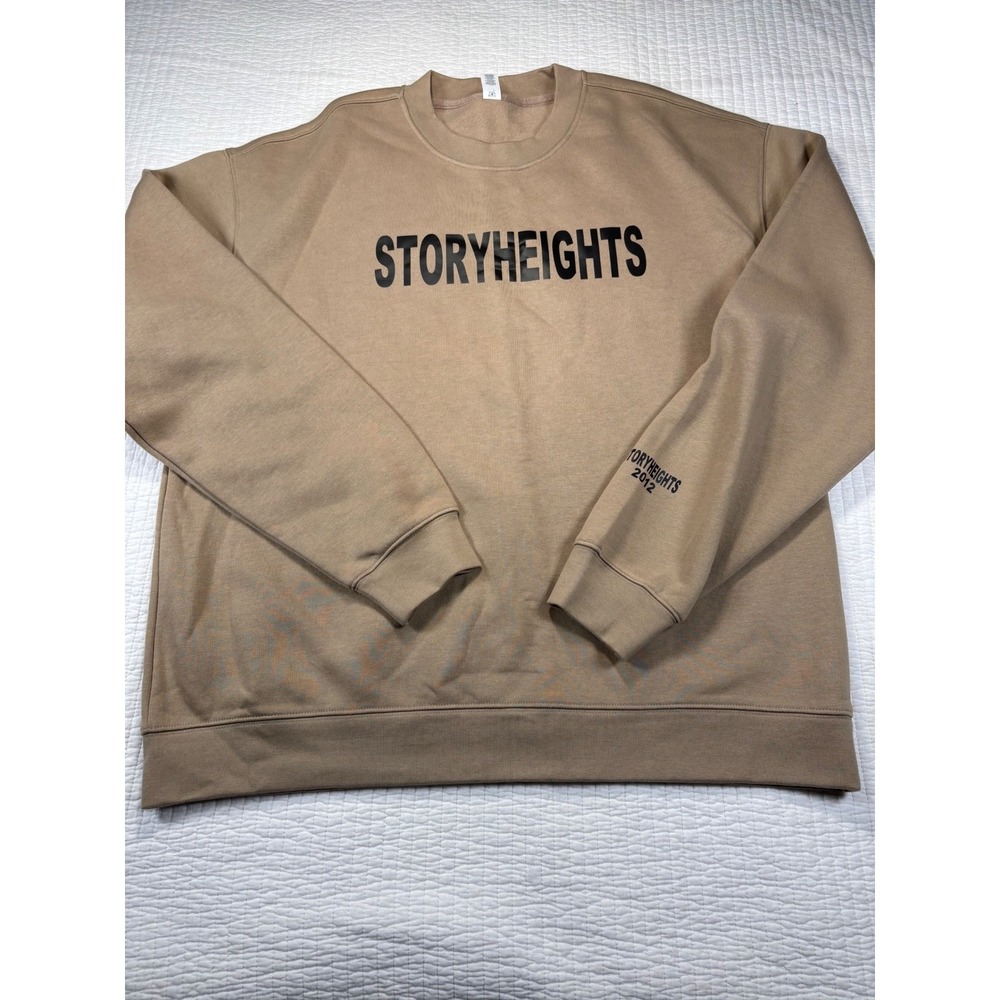 STORYHEIGHTS Crewneck Sweatshirt Tan XL AS Colour Relax Pullover Casual Men's